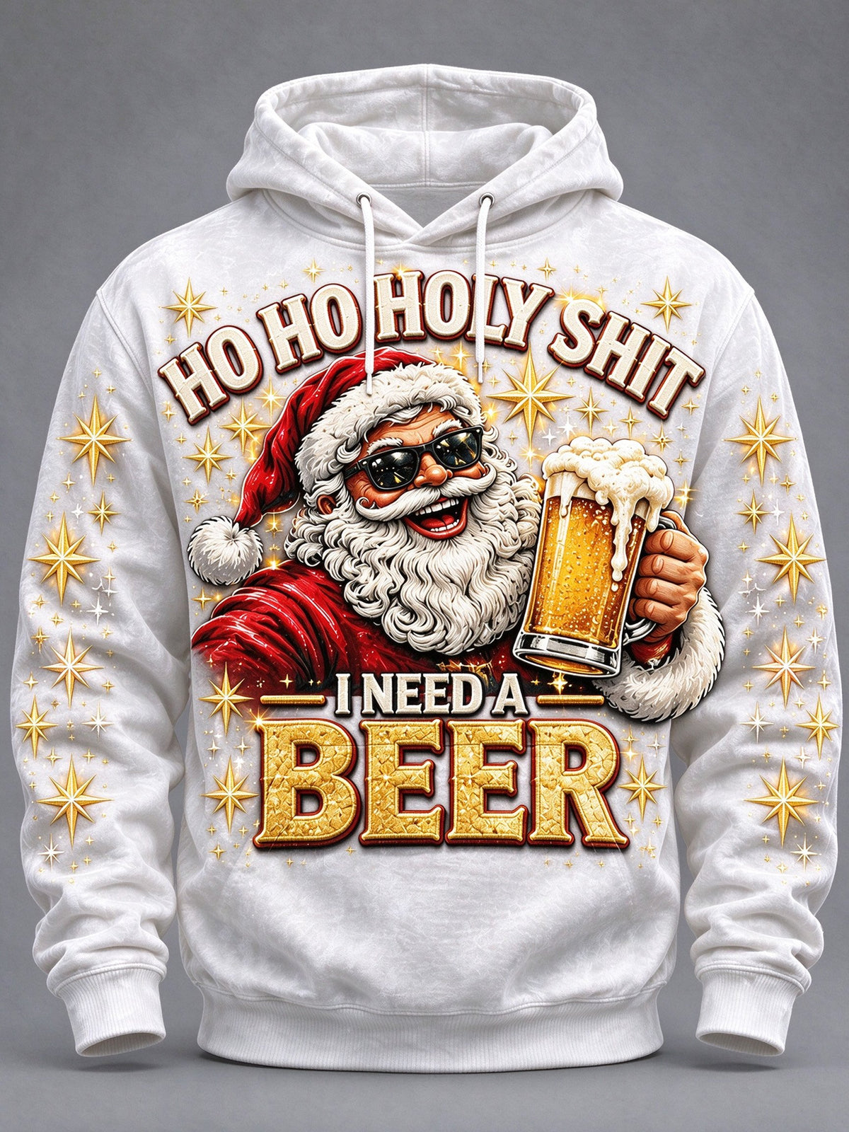 Men's Christmas Print Casual Hoodie