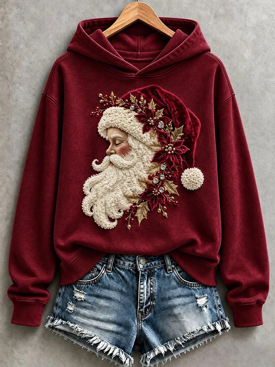 Minimalist Christmas Print Hoodie