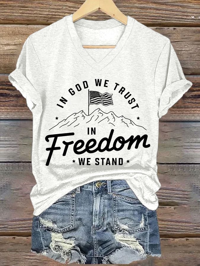 Women's In God We Trust Printed T-shirt