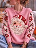 Women'S Santa Claus Round Neck Top