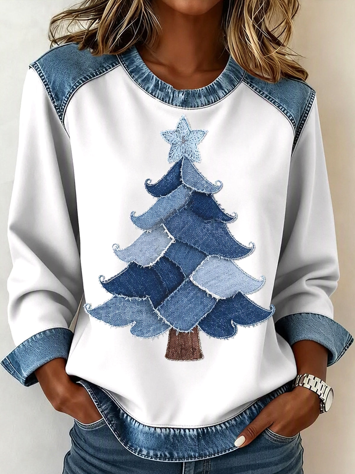 Women's Christmas Tree Crewneck Sweatshirt