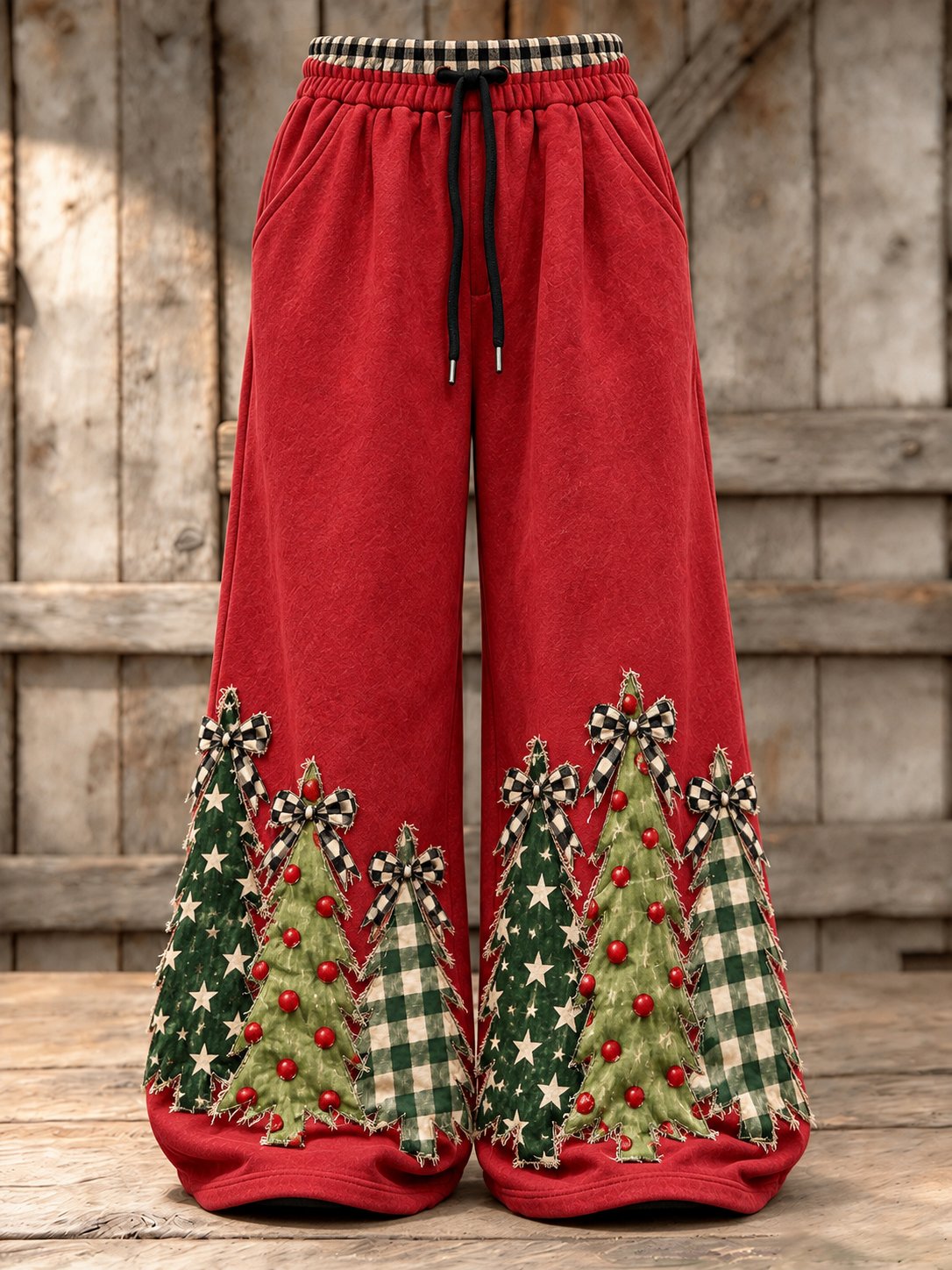Women's Retro Christmas Print Casual Pants