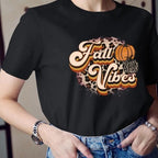 Leopard Print Fall Vibes Cotton T-Shirt