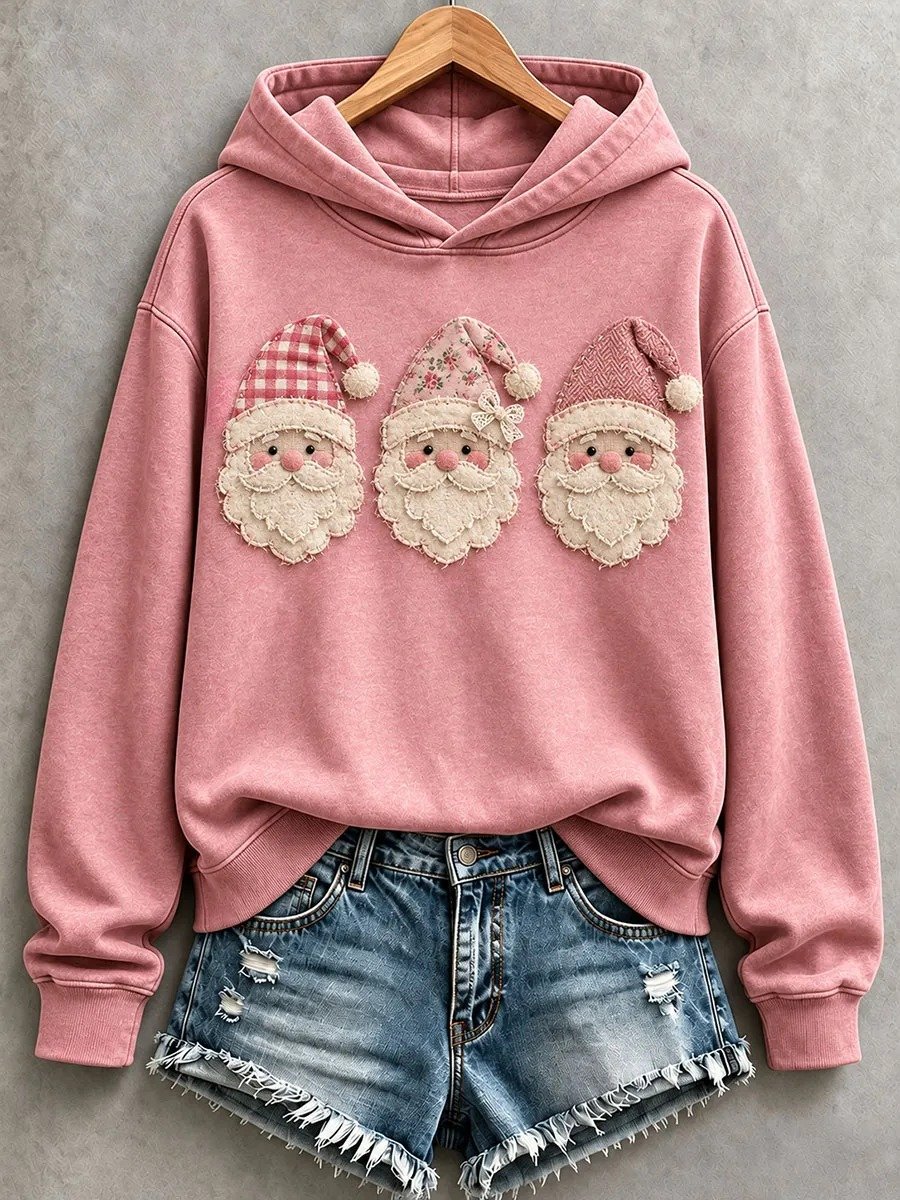 Minimalist Christmas Print Hoodie