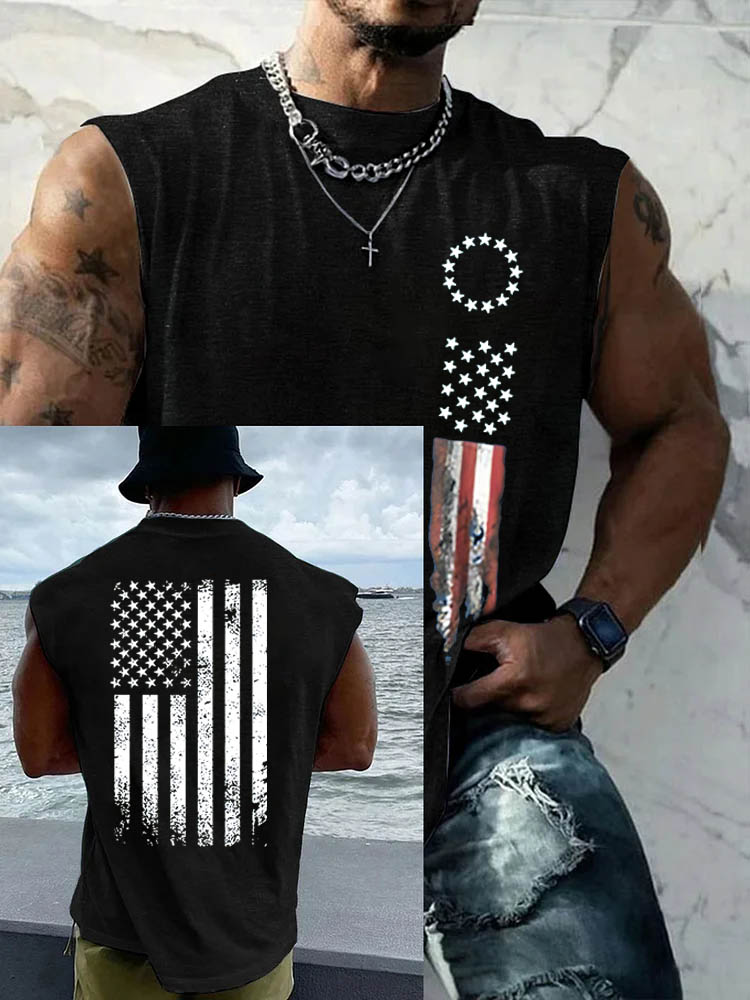 250Th Anniversary Pattern Round Neck 100% Cotton Tank Top