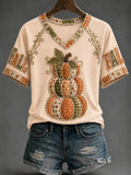 Women's Fall V-neck Off-shoulder Short-sleeved T-shirt