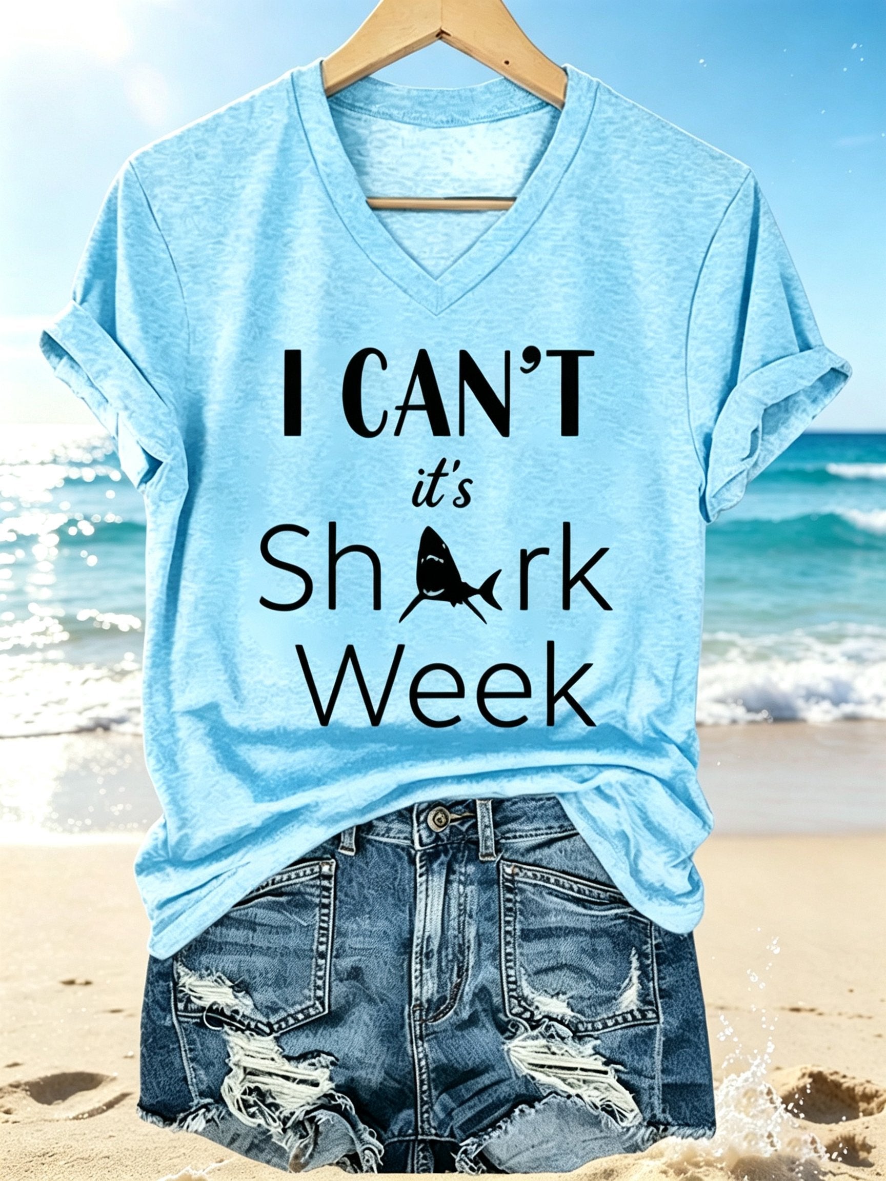 Women's Shark Print T-shirt