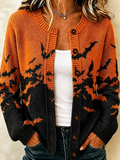 Women'S Halloween Knitted Cardigan