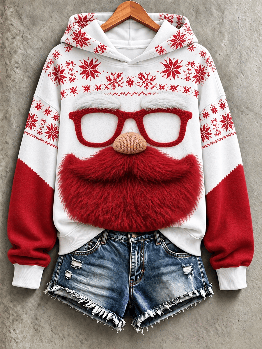 Damen-Hoodie mit lustigem Weihnachtsmotiv