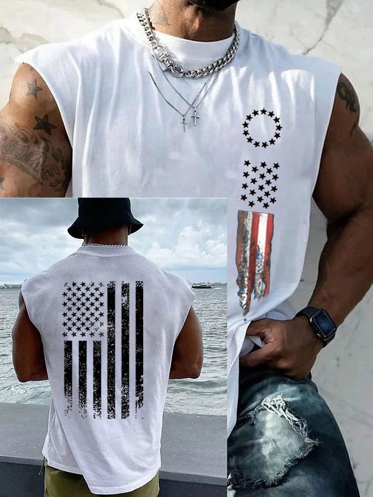 250Th Anniversary Pattern Round Neck 100% Cotton Tank Top
