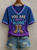 Women's Suicide Prevention Awareness Art Print T-Shirt