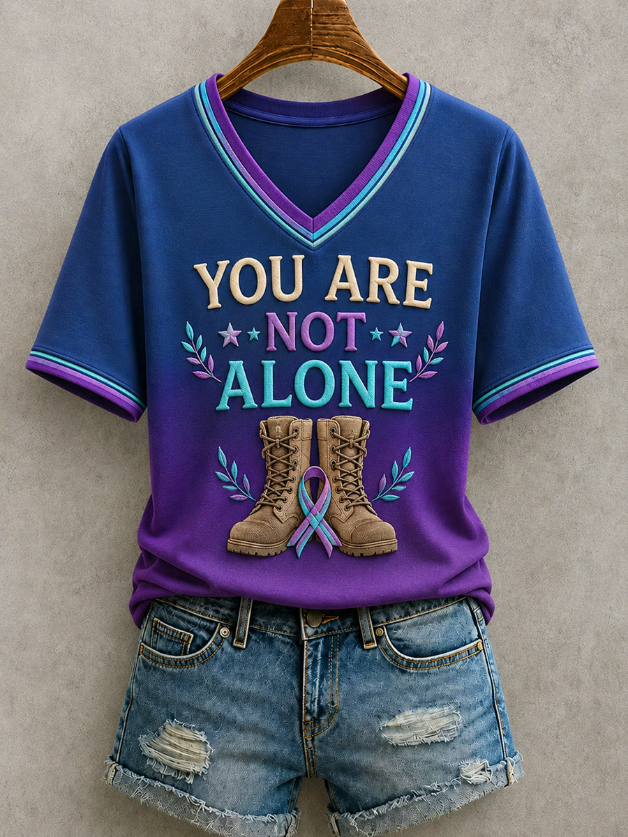 Women's Suicide Prevention Awareness Art Print T-Shirt