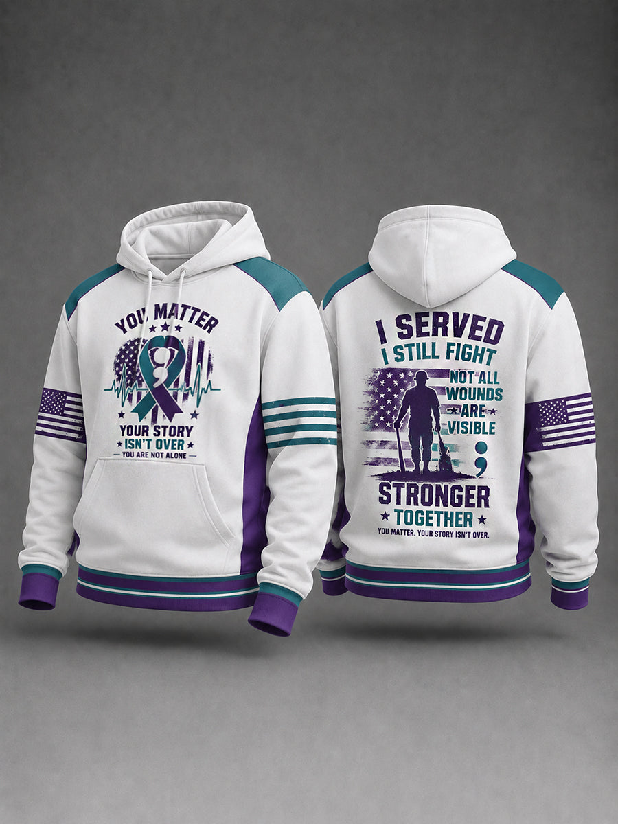 Suicide Prevention Awareness Mental Health Printed Hoodie