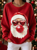 Women's Santa Claus Christmas Print Casual Sweatshirt