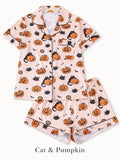 🎃 Women’s Halloween Pajama Set — Silky-Soft, Cute & Spooky-Cozy 👻