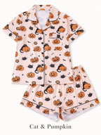🎃 Women’s Halloween Pajama Set — Silky-Soft, Cute & Spooky-Cozy 👻