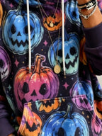Women Cartoon Long Sleeve Vintage Holiday Spring/Fall Hoodie