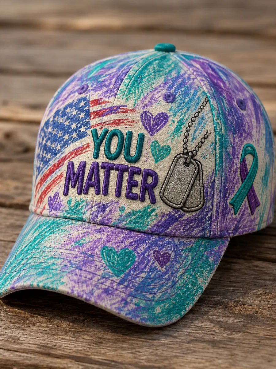 Suicide Prevention Awareness Art Print Baseball Cap