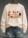 Women's Cozy Season Printed Casual Sweatshirt