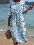 Women's Casual Cotton Linen Dress
