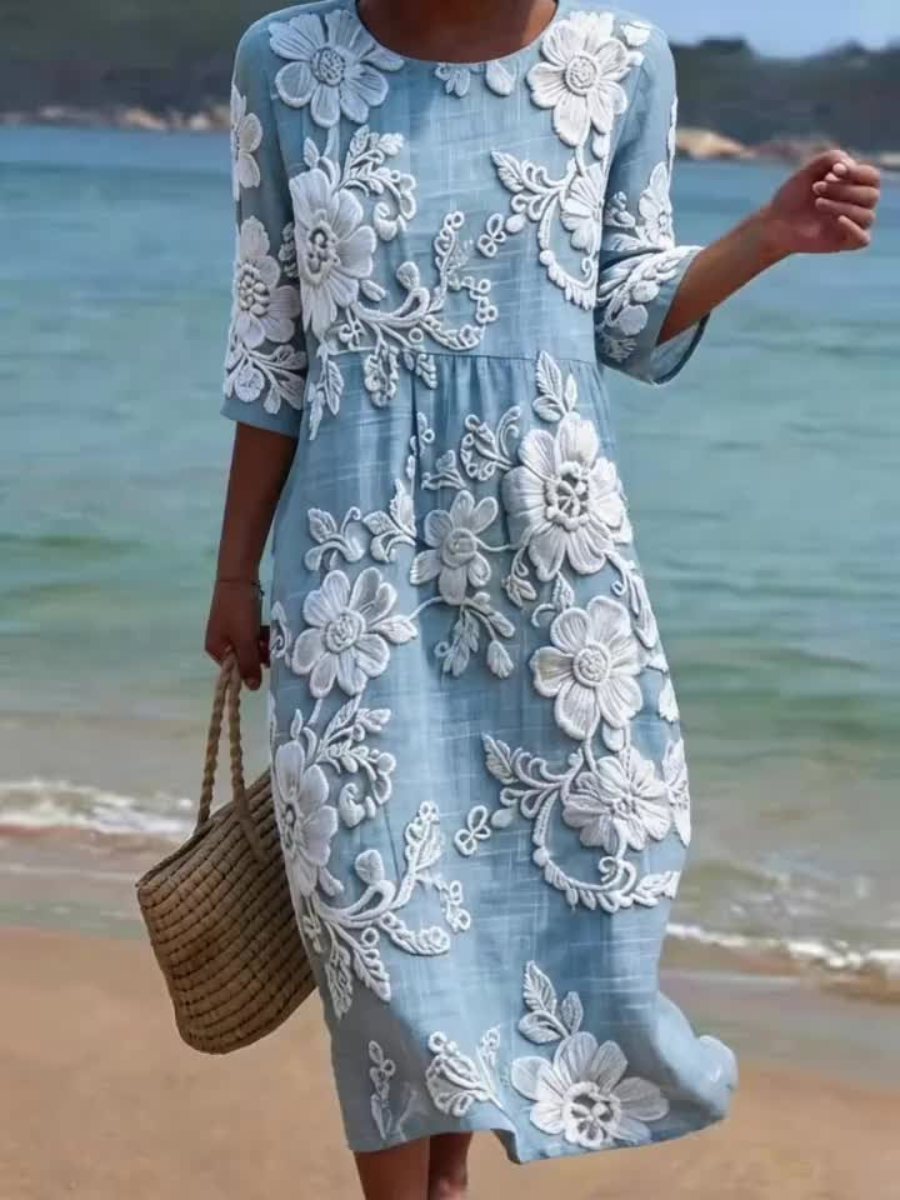 Women's Casual Cotton Linen Dress