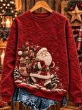 Damen-Sweatshirt mit Weihnachtsprint