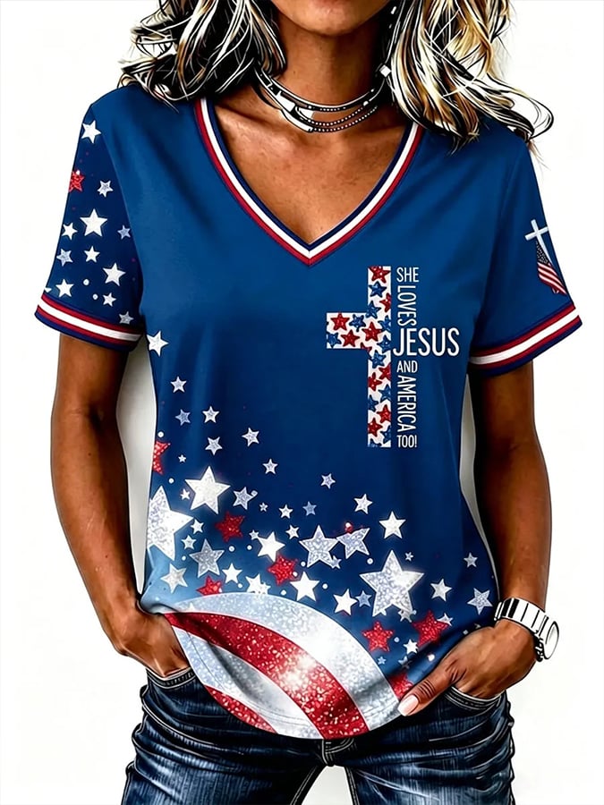 Women'S Faith Print Short-Sleeve T-Shirt