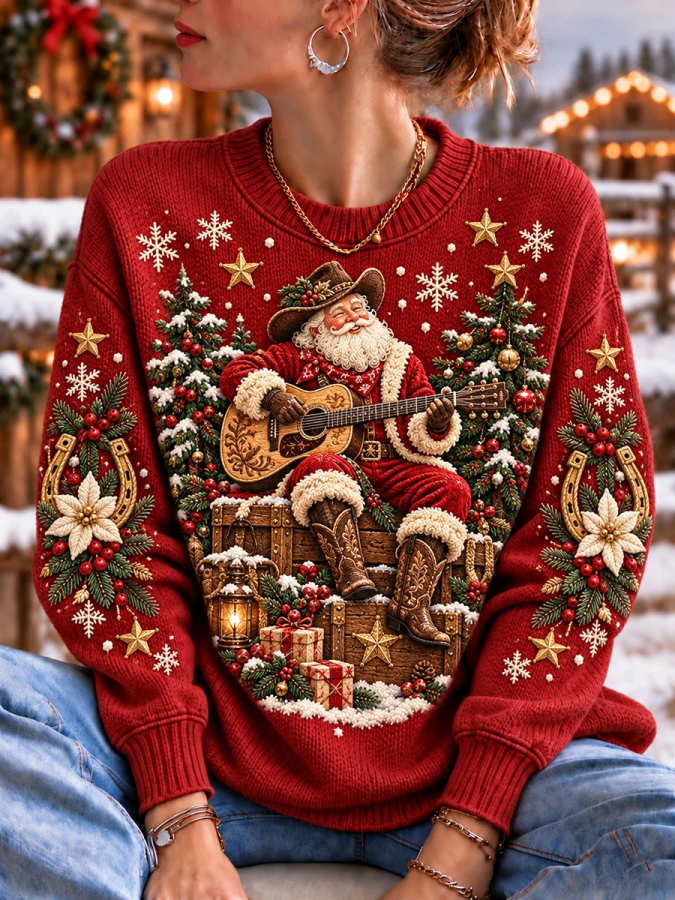 Women'S Western Santa Claus Tops