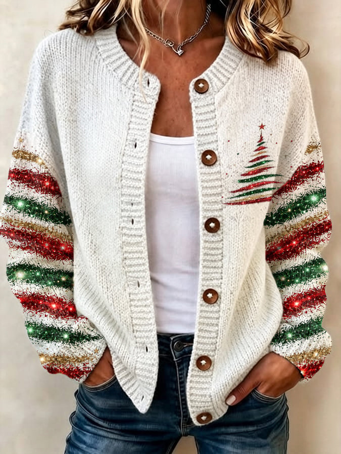 Ladies' Casual Christmas Cardigan Top