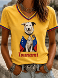 Women's Venezuela Hero Dog Tsunami Patriotic Dog Lover T-Shirt