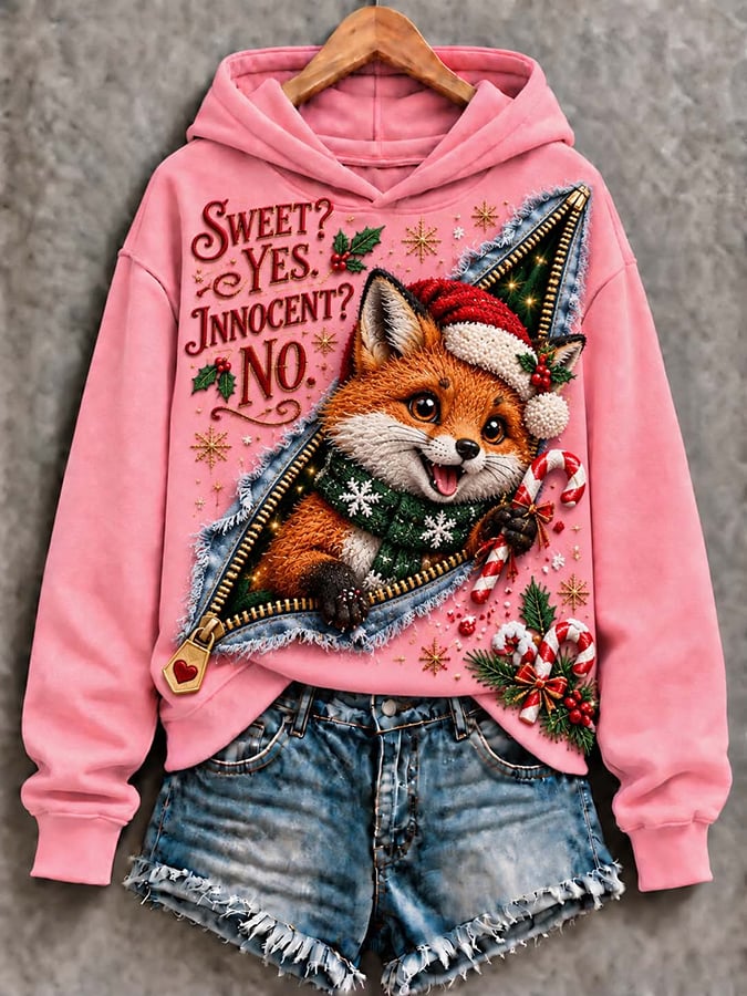 Women's Casual Print Long-Sleeved Sweatshirt