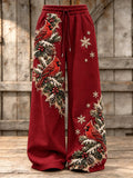 Women's Retro Christmas Print Casual Pants