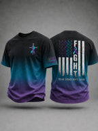 Men’s Suicide Prevention Awareness Printed T-Shirt