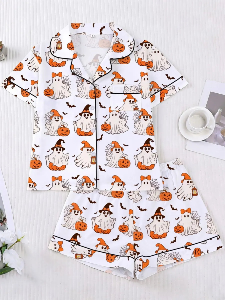 🎃 Women’s Halloween Pajama Set — Silky-Soft, Cute & Spooky-Cozy 👻