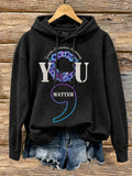 Women's Suicide Prevention Awareness Month Waffle-Knit Hoodie