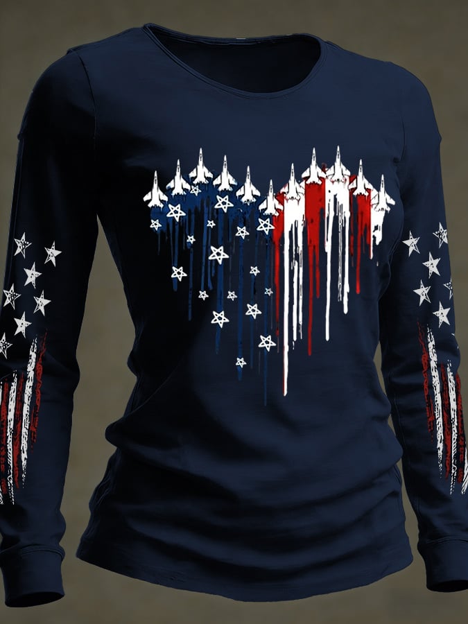 Women's casual faith-inspired long-sleeved T-shirt