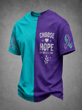 Men’s Suicide Prevention Awareness Printed T-Shirt