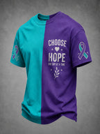 Men’s Suicide Prevention Awareness Printed T-Shirt