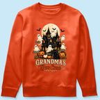 Grandma's Boo Crew Halloween Haunted House - Personalized Light Color Shirt - Gift for Grandma