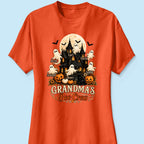 Grandma's Boo Crew Halloween Haunted House - Personalized Light Color Shirt - Gift for Grandma