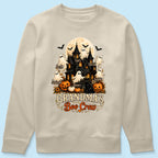 Grandma's Boo Crew Halloween Haunted House - Personalized Light Color Shirt - Gift for Grandma