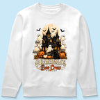 Grandma's Boo Crew Halloween Haunted House - Personalized Light Color Shirt - Gift for Grandma