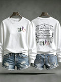 Women's Casual Printed Long-Sleeve Sweatshirt