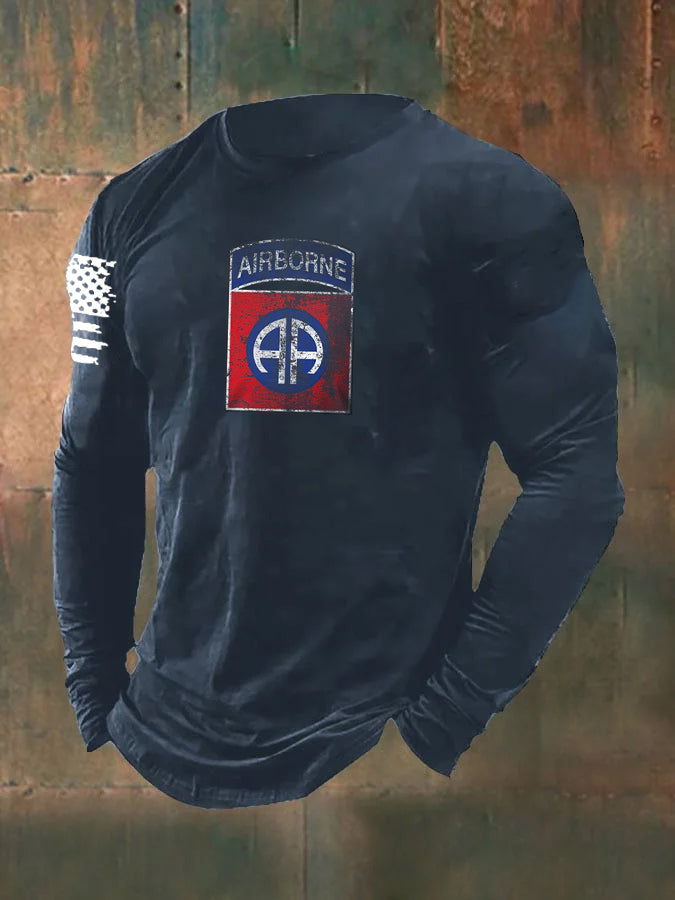 Men's Airborne Pattern Long Sleeve T-Shirt