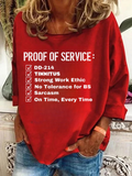 Proof Of Service Checklist Long Sleeve T-Shirt
