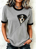 Women's Cute Dog  Printed Shirt