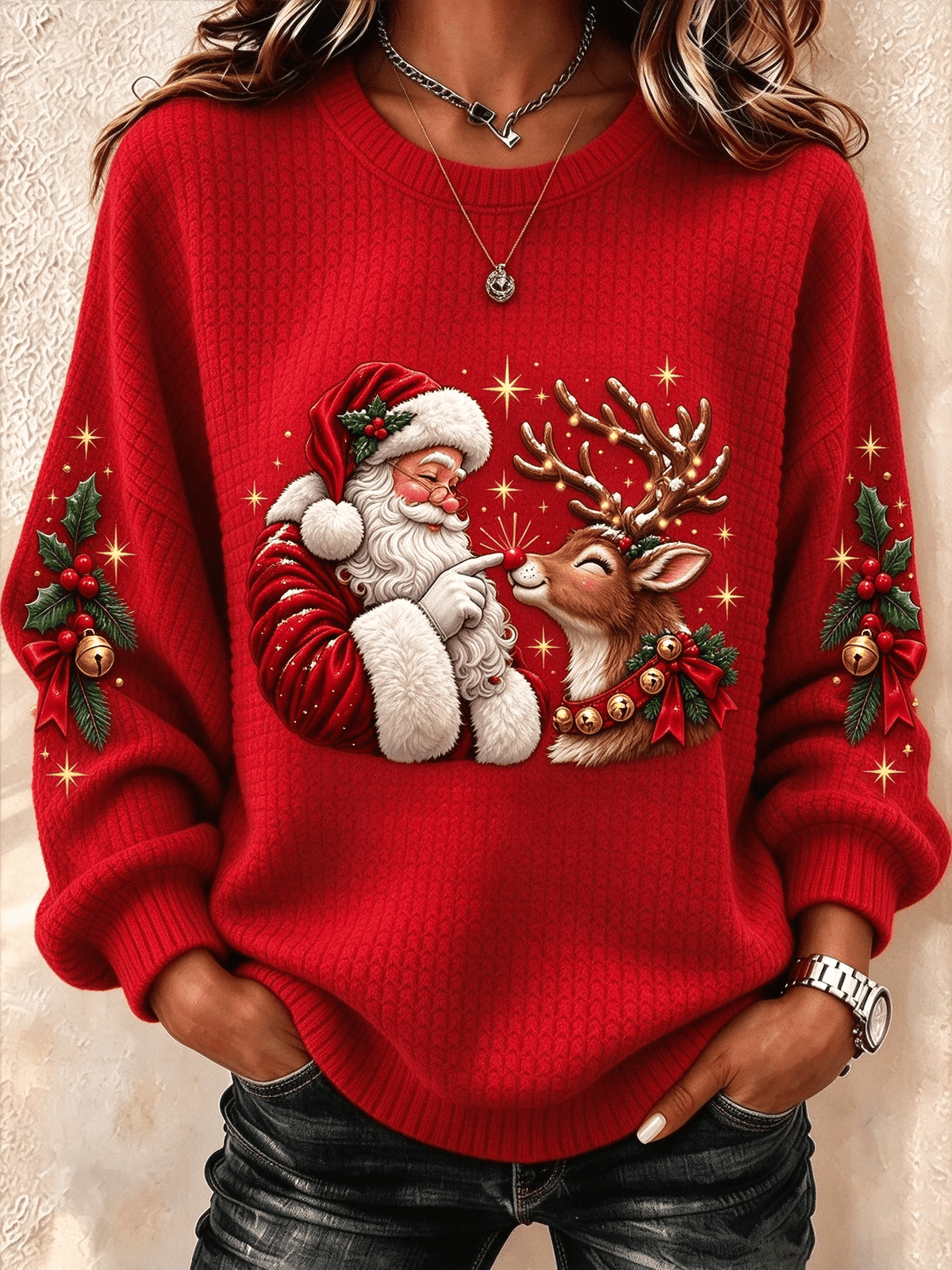 Damen-Freizeit-Sweatshirt mit Print