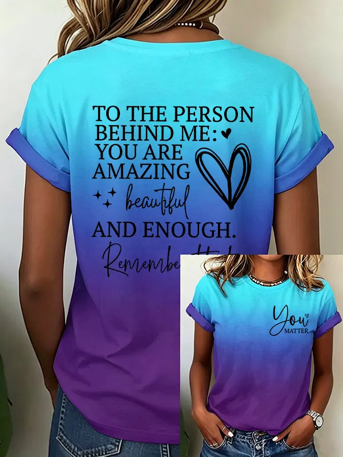 Women's You Matter Print Casual T-shirt