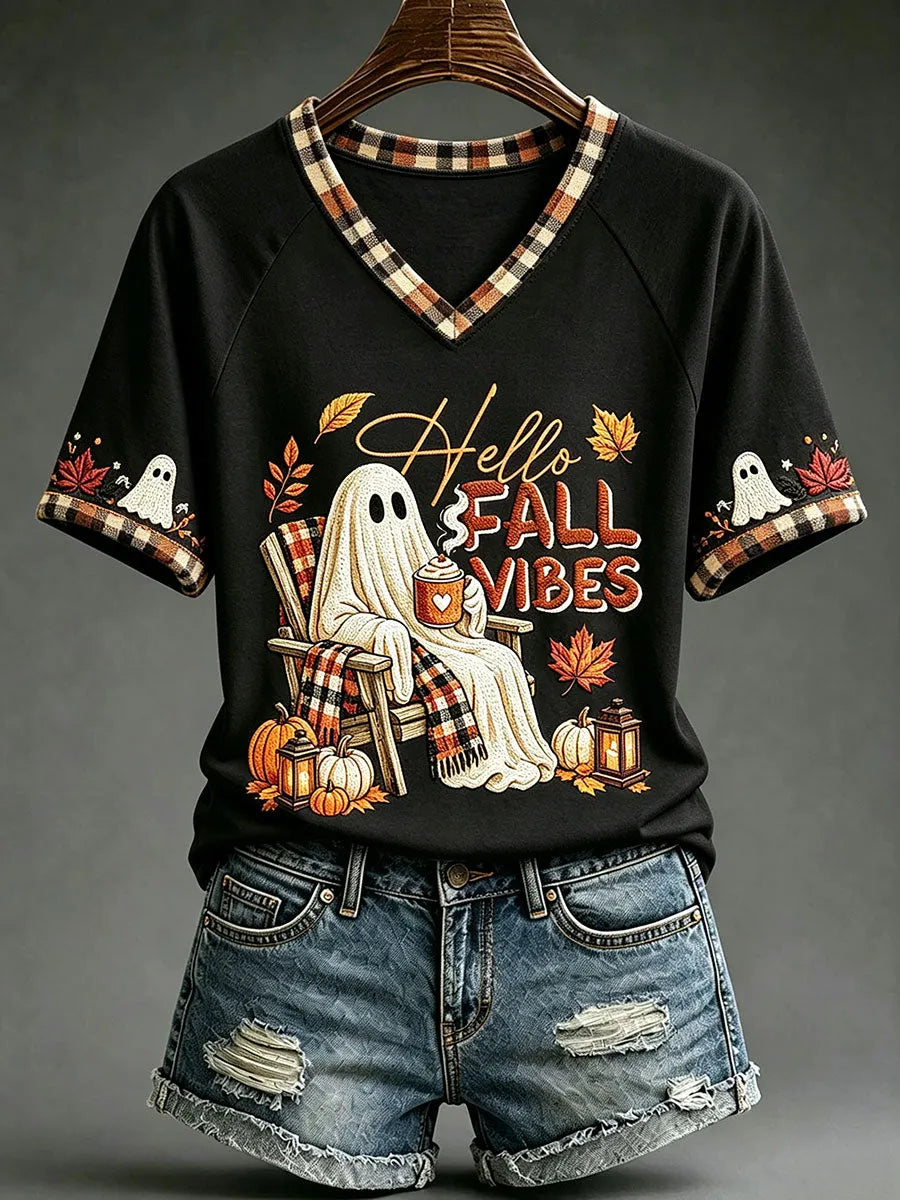 Women's Fall V-Neck T-Shirts