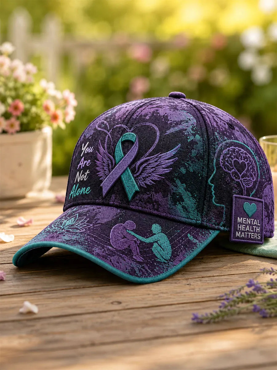 Mental Health Awareness You Are Not Alone Butterfly Baseball Cap